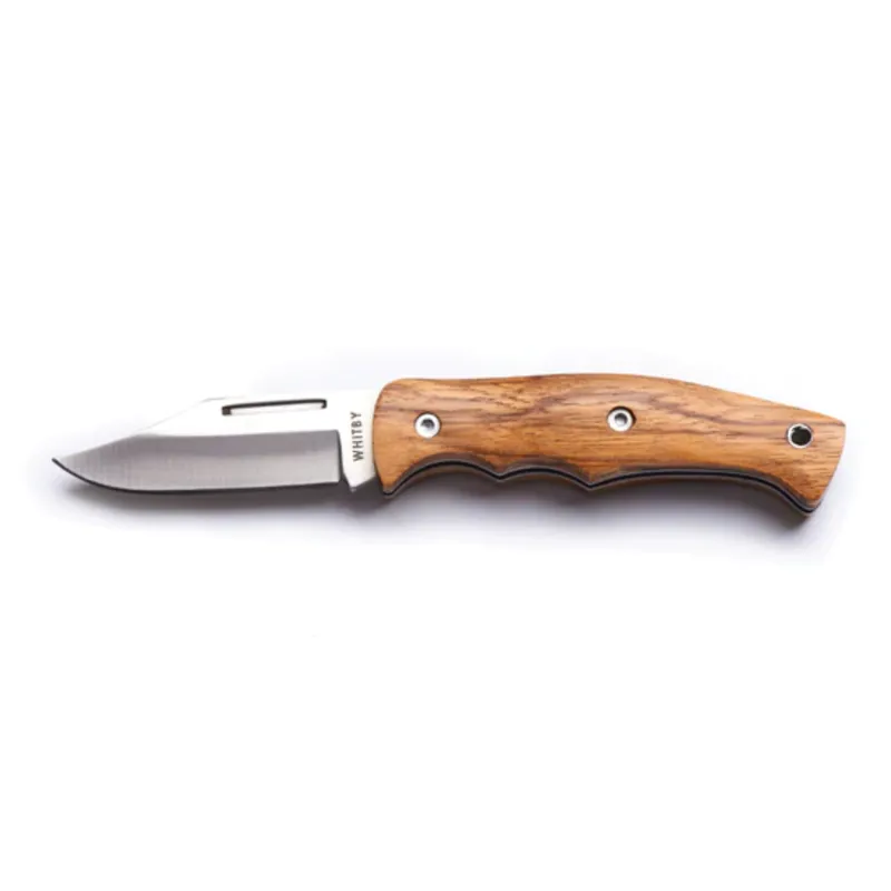 Whitby Slip Joint Knife Zebra Wood Handle PK328